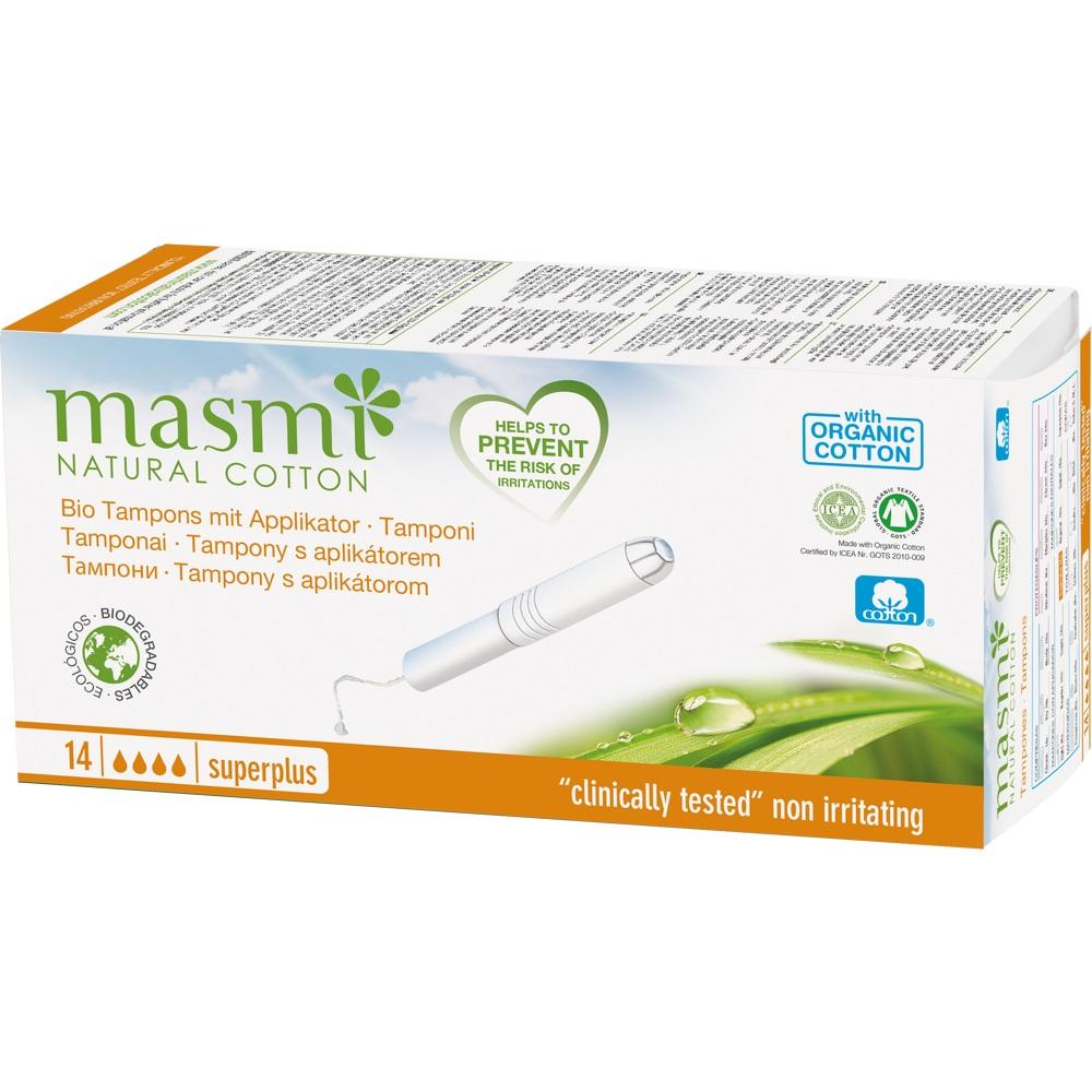 Bio Tampons Super Plus & Apl. 100% Bio Baumw MASMI