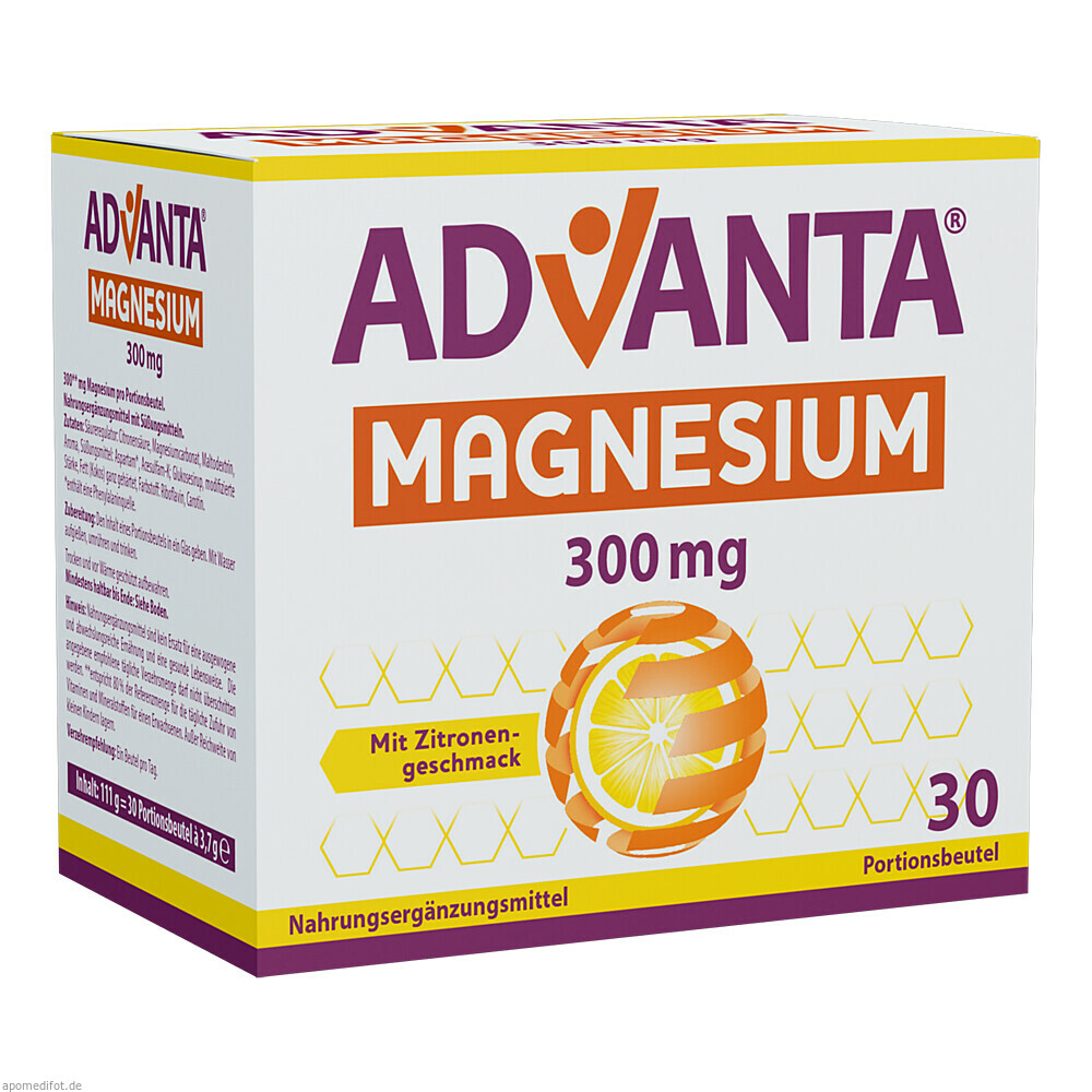 Advanta Magnesium 300mg mit Zitronengeschmack
