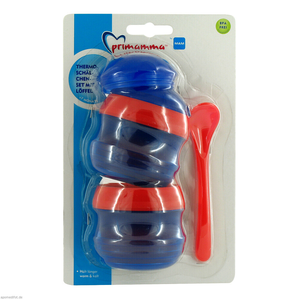Primamma Thermo-Schälchen 2er Set + Löffel