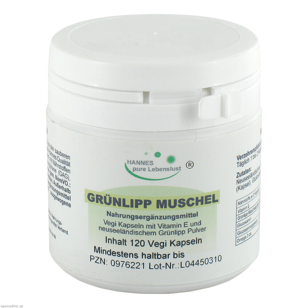Grünlipp Muschelextrakt Vegi Kapseln
