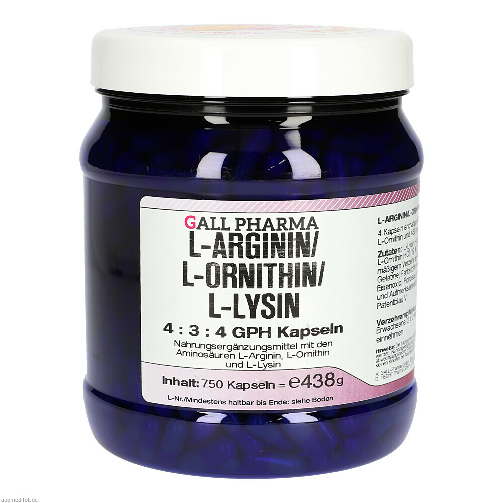 L-Arginin/L-Ornithin/L-Lysin 4:3:4 GPH Kapseln