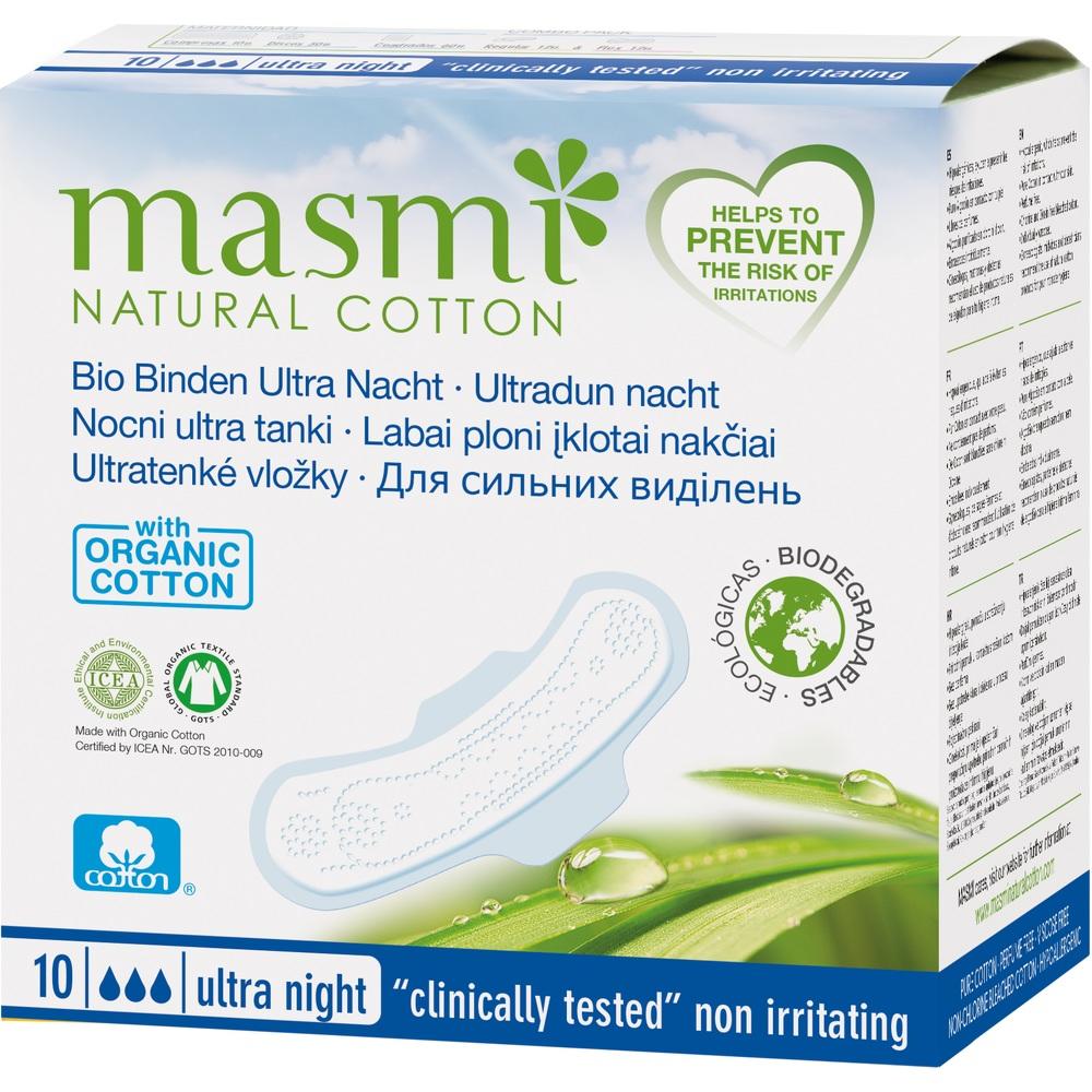 Bio Binden Ultra Nacht 100% Bio Baumwolle MASMI