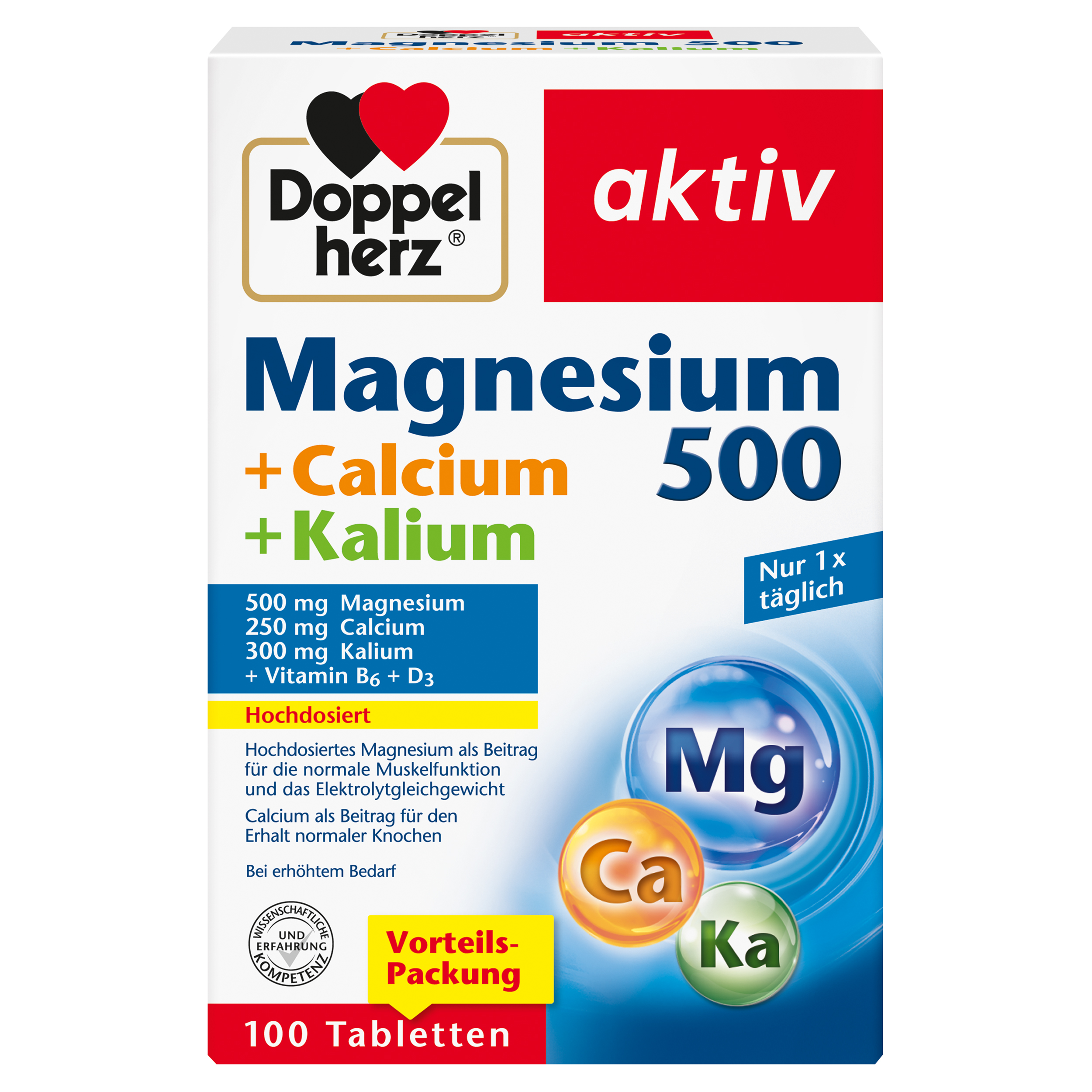 Doppelherz Magnesium 500 Calcium + Kalium