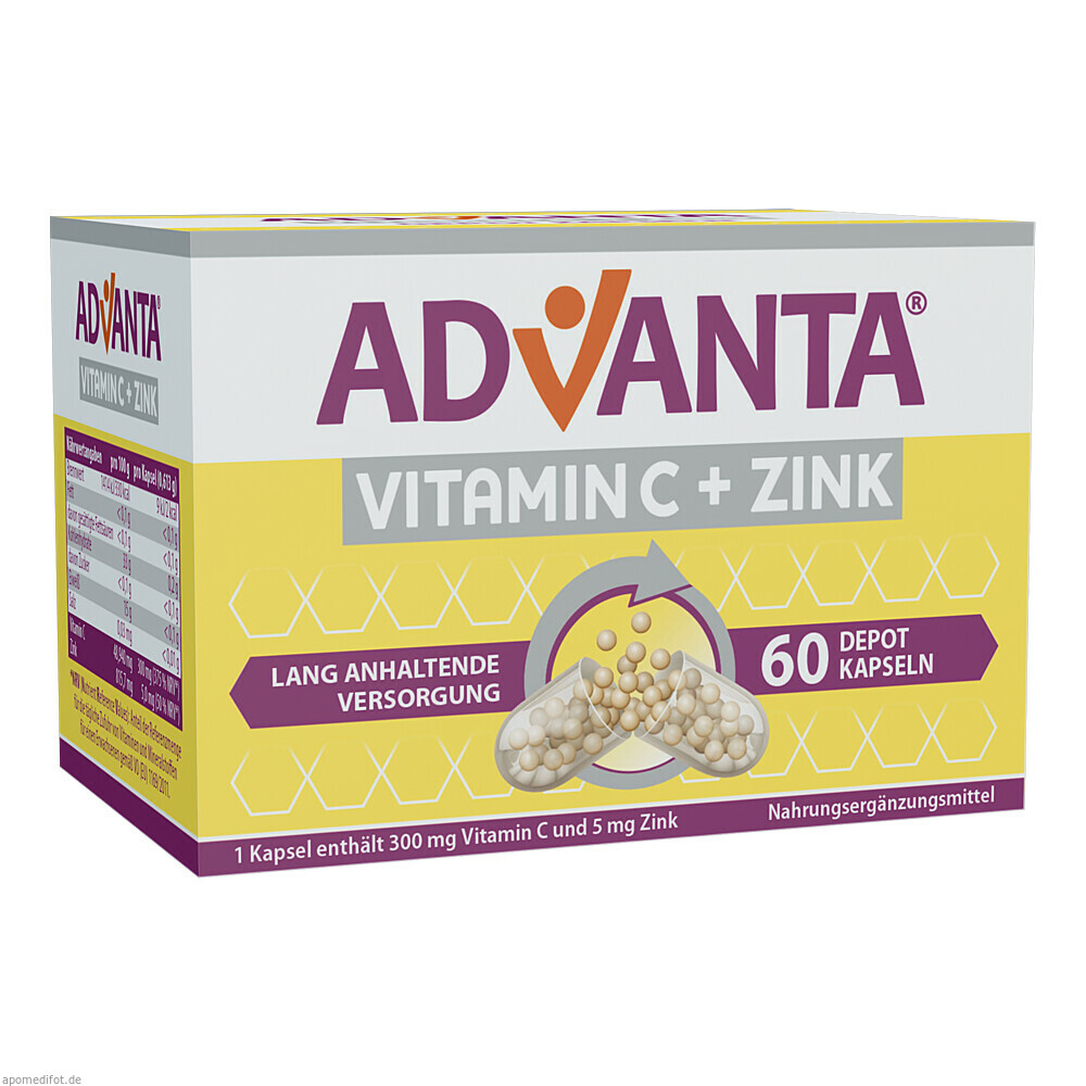 ADVANTA Vitamin C + Zink Depotkapseln