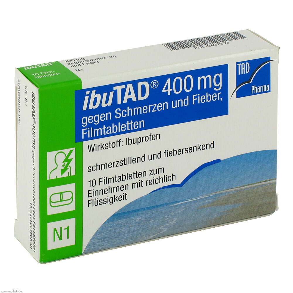 ibuTAD 400mg gegen Schmerzen und Fieber Filmtabl.