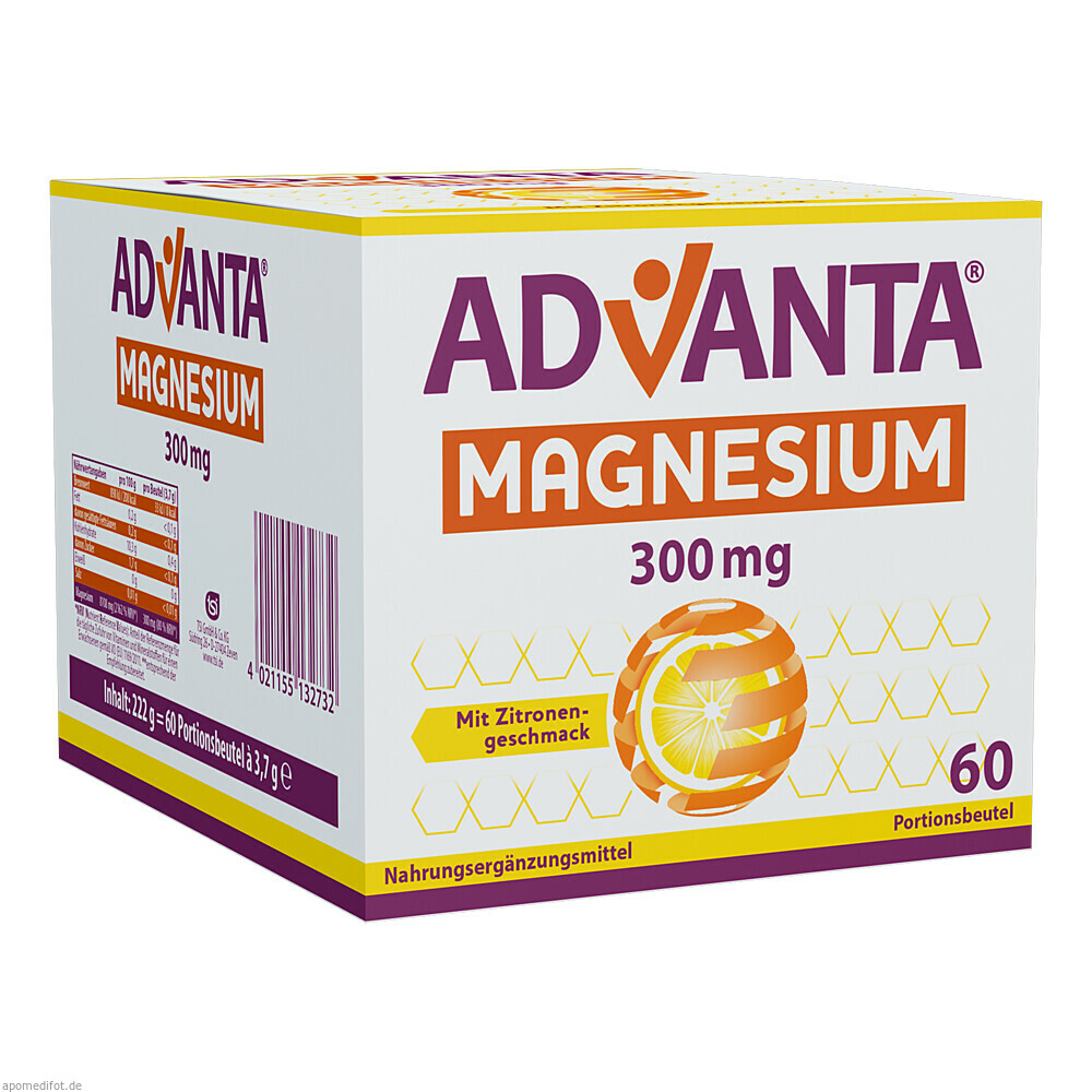 Advanta Magnesium 300mg mit Zitronengeschmack