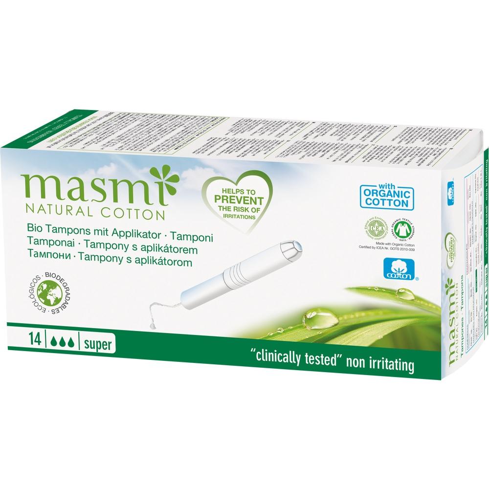 Bio Tampons Super m.Applik. 100% Bio Baumw. MASMI