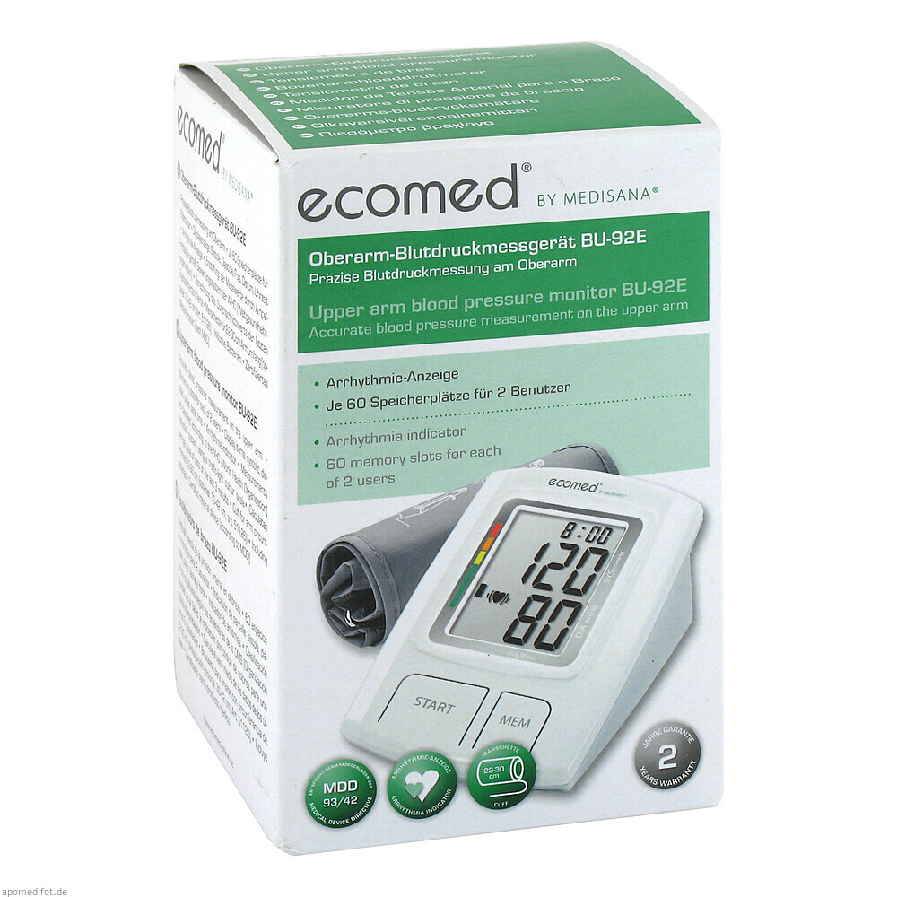 Ecomed BU-92E Oberarm-Blutdruckmessgerät