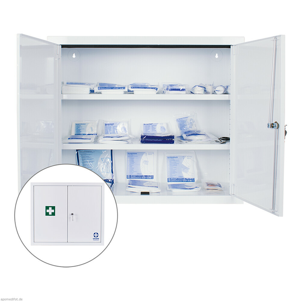 Metall-Verbandschrank D Inhalt DIN 13169