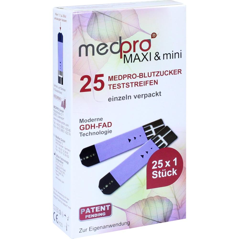 medpro MAXI & mini Blutzucker-Teststreifen einzeln