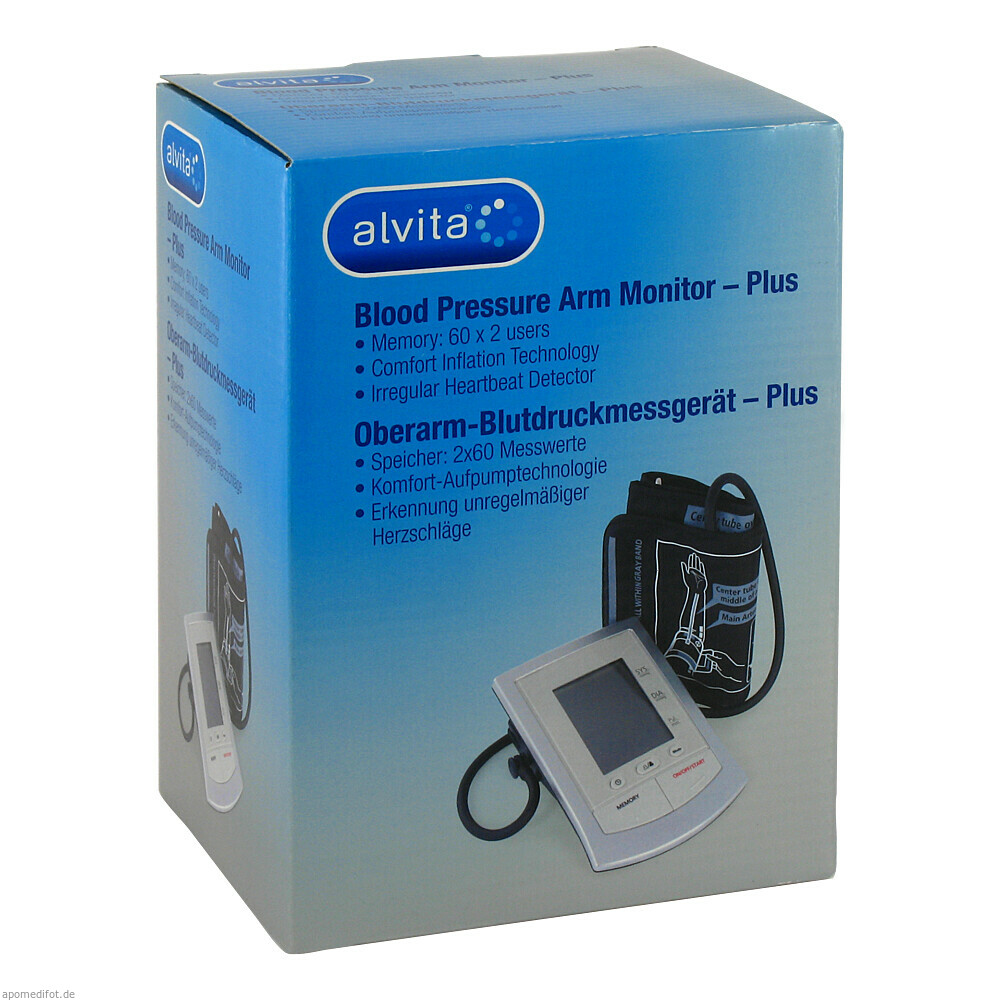 alvita Oberarm-Blutdruckmessgerät-Plus