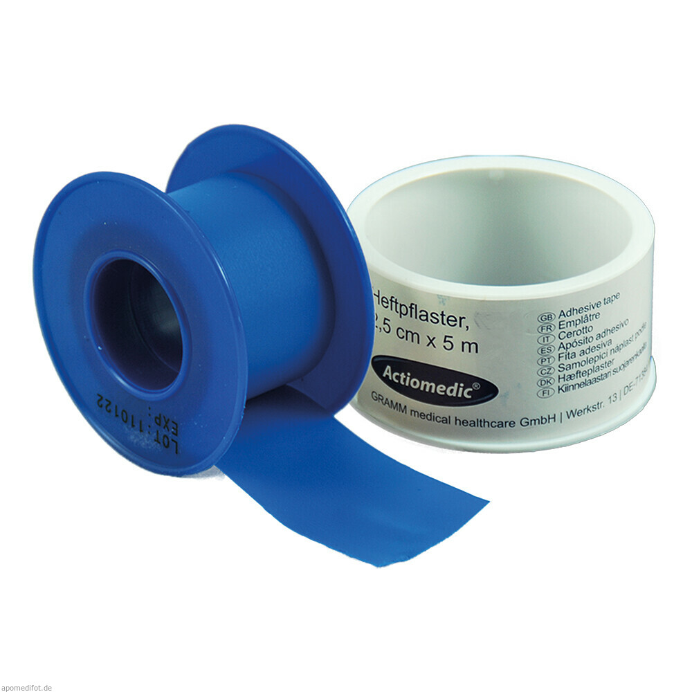 HeftpflasterSpule blau mit Schutzring