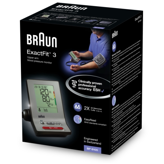 BRAUN ExactFit 3 BP6100 Oberarm Blutdruckmessgerät