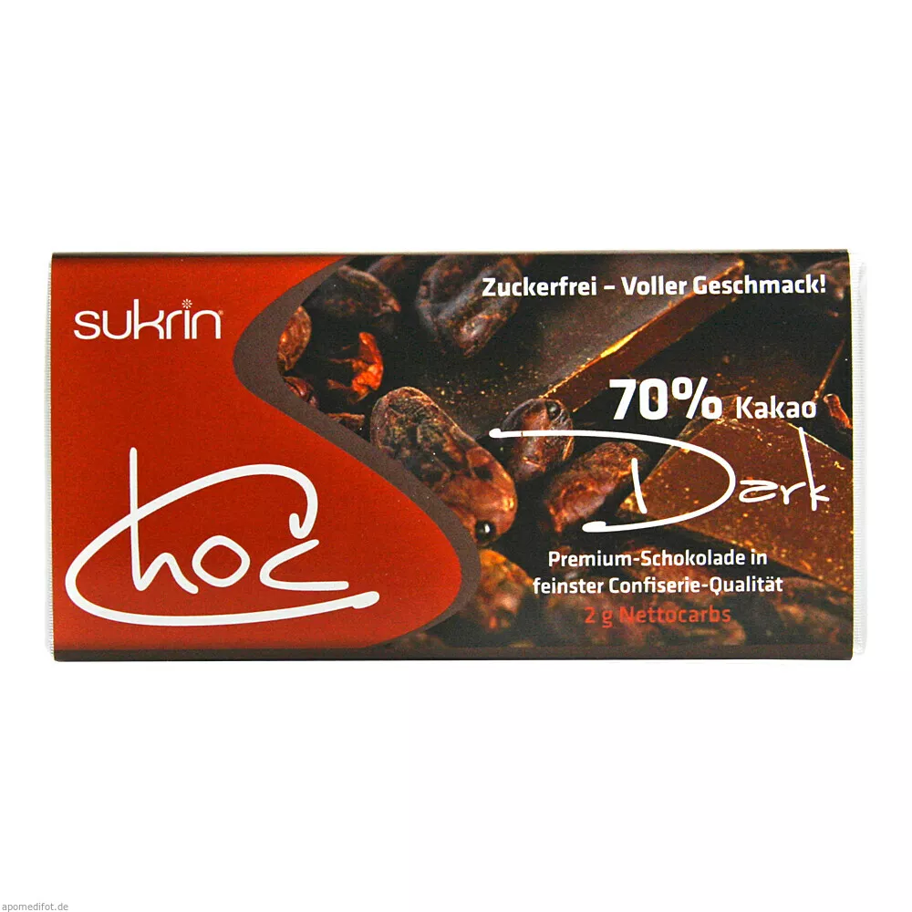 SUKRIN Choc dark zuckerfrei laktosefrei Vegan