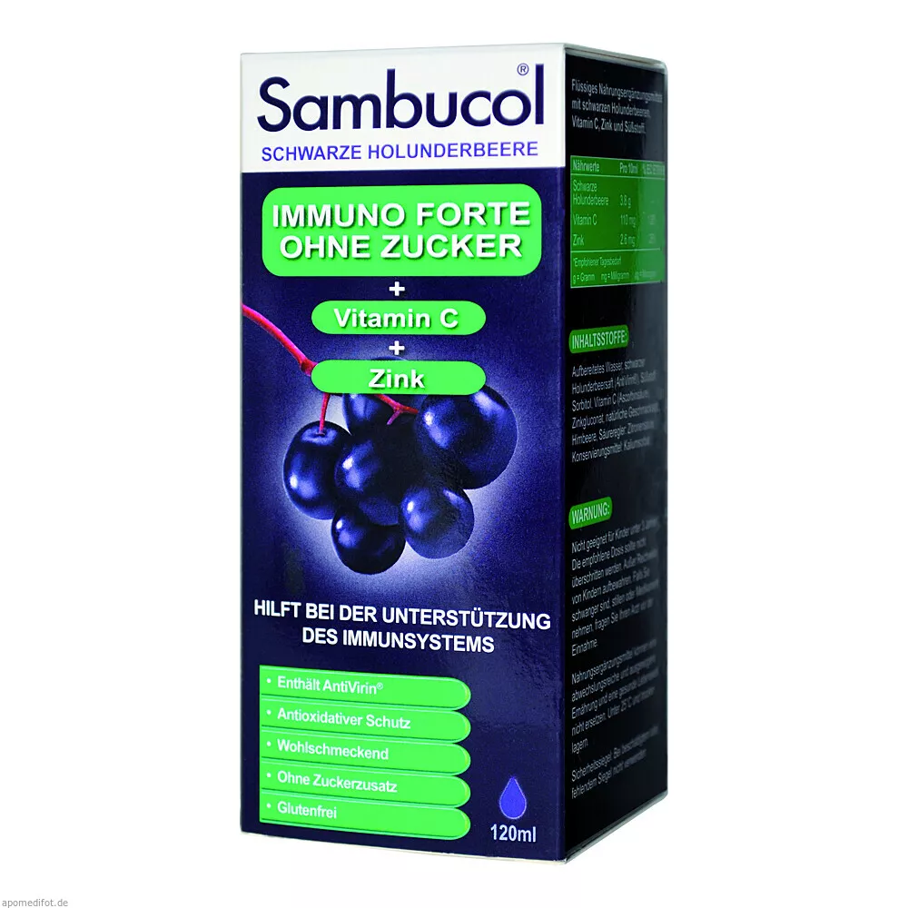 Sambucol Immuno Forte Saft ohne Zucker