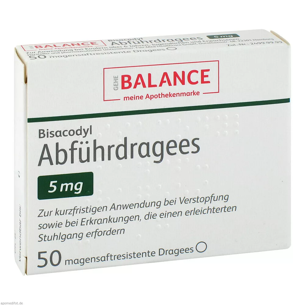 Bisacodyl Abführdragees 5 mg BALANCE
